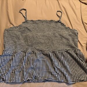 Old Navy Black and White Gingham Camisole
